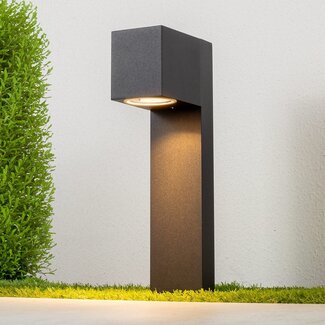 Industriel bedlampe (kantet model), 30 cm - Simone - sort