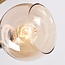 Skinnelampe med 2 spotlamper - Phiene - guld og ravfarvet