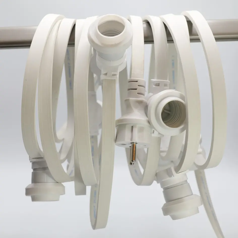 Party lyskæde inkl. fatninger - 10-25 meter / med sammenkobling / hvid