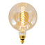 E27 LED-globepære XXXL, spiral filament med ravfarvet glas - 8,5 watt / 2000K /Ø200 / dæmpbar