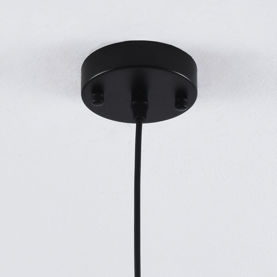 Pendel med glaskuppel - Lyana - røggrå