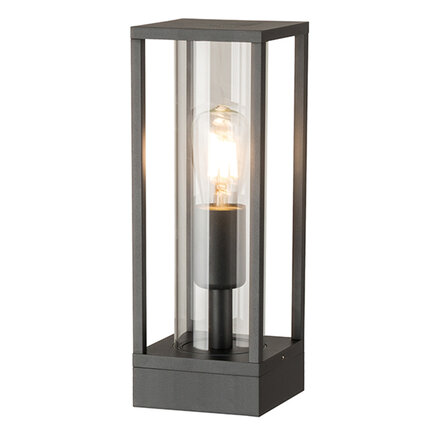 Fastsiddende lanterne, E27 - udendørslampe - Ted - sort