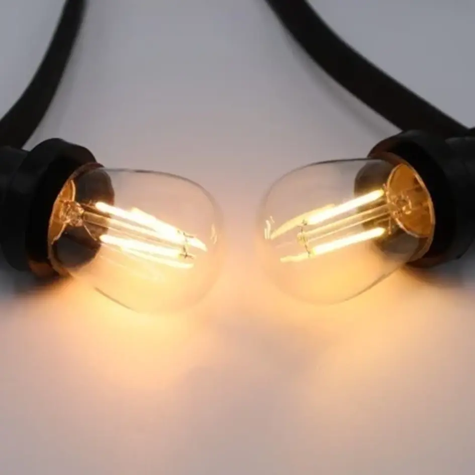 Pakke med 15 eller 25 stk. LED-pærer i glas - 2 watt / 2200K / Ø45 / dæmpbare