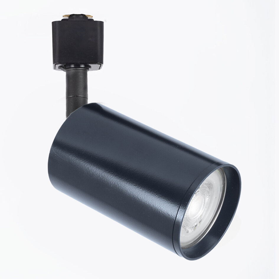 1-faset Lysskinnesystem 3 meter - Romain sort med koboltblå