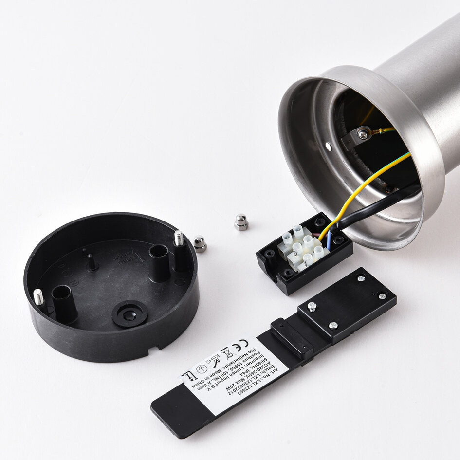 Klassisk bedlampe, 50 cm - Silvio - rustfrit stål