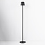 Genopladelig LED-standerlampe - Jytte - sort