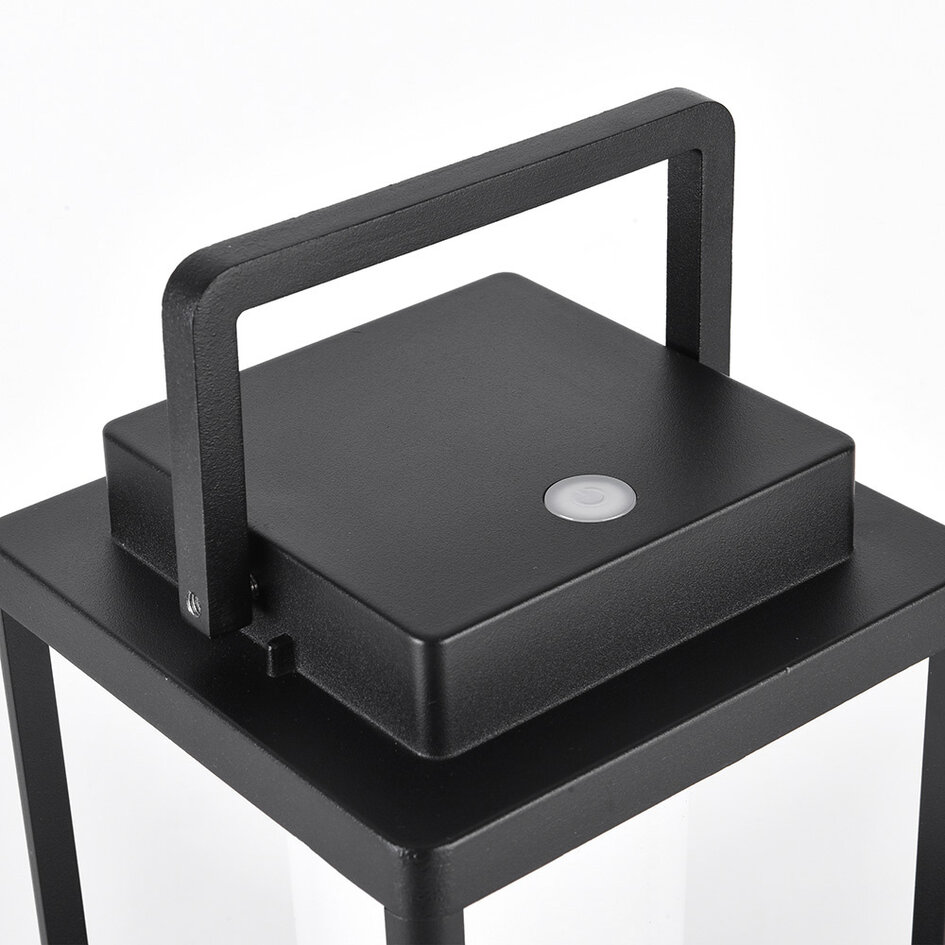 Genopladelig LED-bordlampe - Luxor - sort