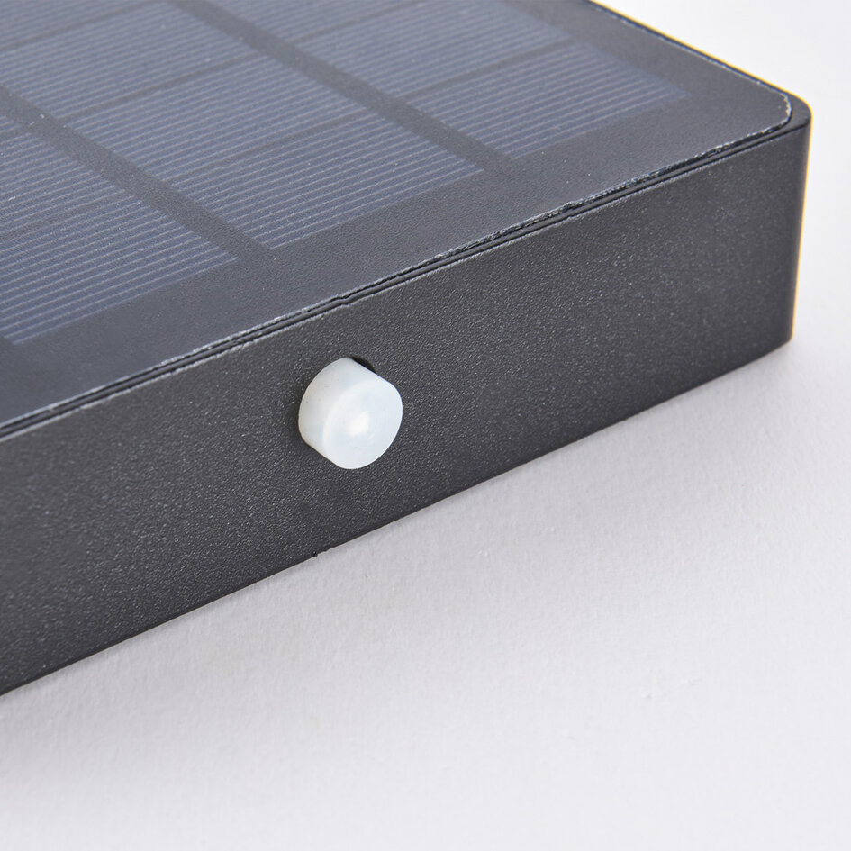 Udendørs spotlampe med solceller + jordspyd - Valerio - sort