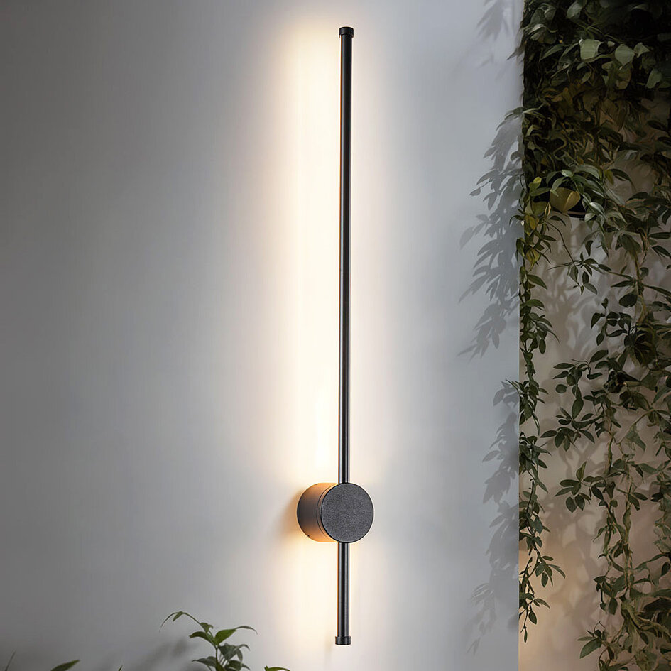 Moderne væglampe - Marny - sort, 81 cm, 14W