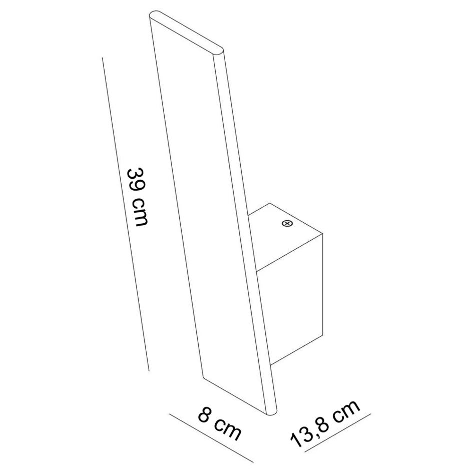 Minimalistisk LED-væglampe, indendørs - Leila - sort