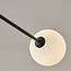 Loftlampe med 6 glaskugler - Sest - sort og opalhvid