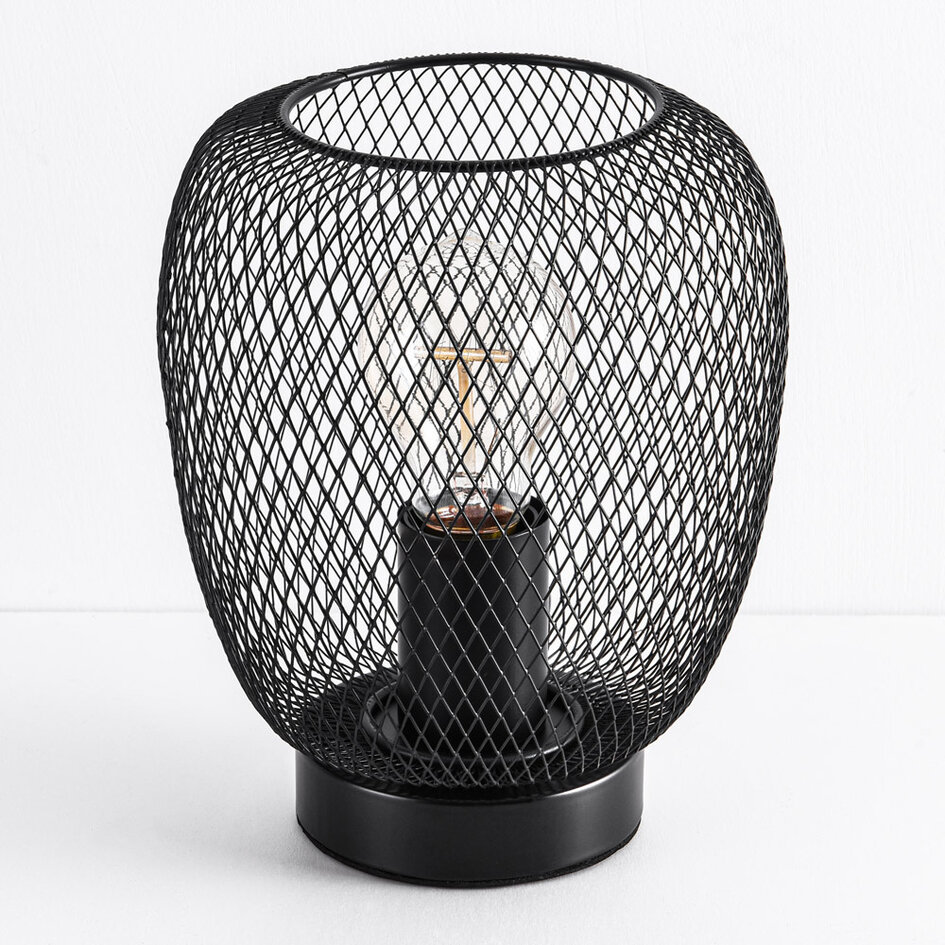 Bordlampe med sort metalnet - Prison