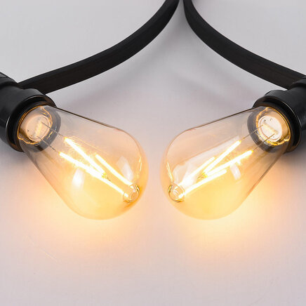 Party lyskæde - Sæt inkl. LED-edisonpærer - 2,5 watt / Ø60 / med eller uden dæmpning