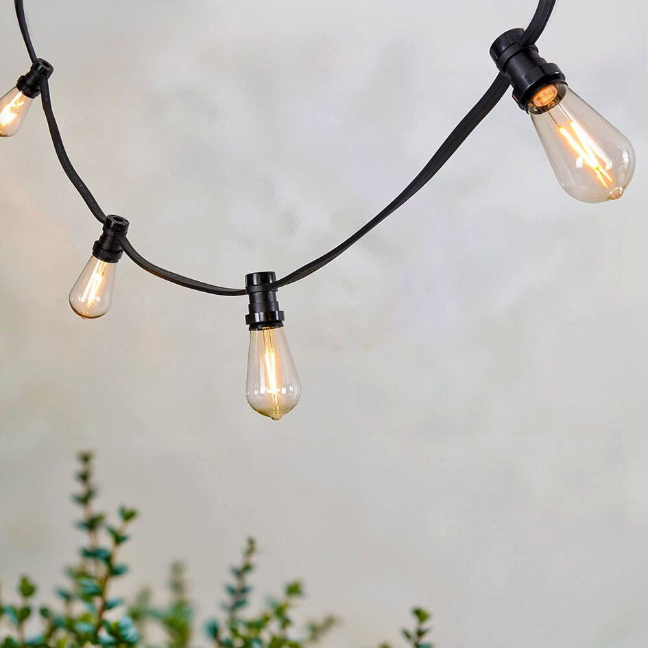 Party lyskæde - Sæt inkl. LED-edisonpærer - 2,5 watt / Ø60 / med eller uden dæmpning