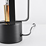 Dekorativ bordlampe med sort metalramme - Toscane