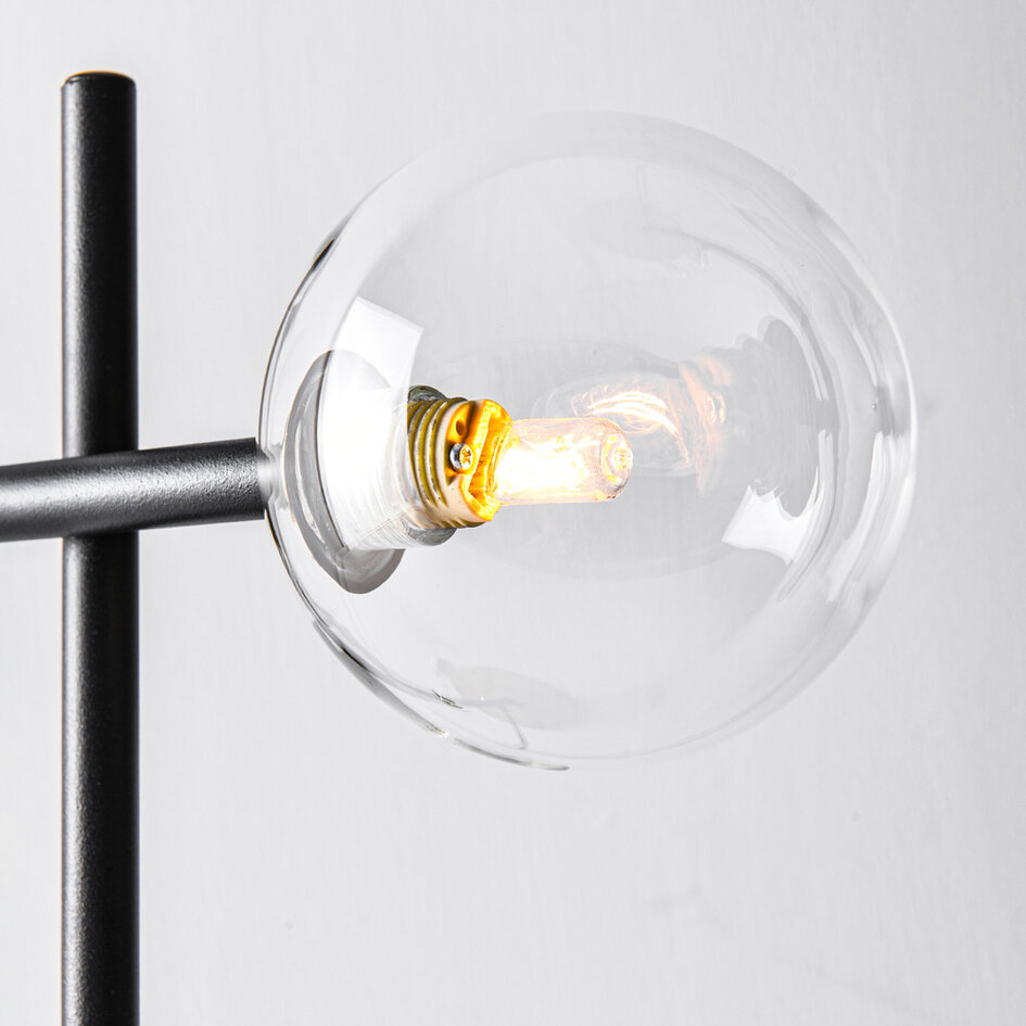 Bordlampe med transparent glaskugle - Glenn