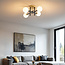 Loftlampe med 4 opalhvide glaskugler - Caleb