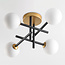 Loftlampe med 4 opalhvide glaskugler - Caleb