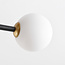 Loftlampe med 4 opalhvide glaskugler - Caleb