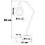 Bordlampe med glasskærm - Dewi