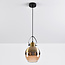 Art deco pendel - Laure - variant 2 - sort/messing/rav