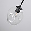 Loftslampe med 7 glaskupler - Philip - sort og transparent