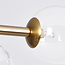 Loftslampe i messinglook med 4 transparente glaskugler - Asun