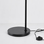 Industriel gulvlampe - Oslo - sort/hvid/guld