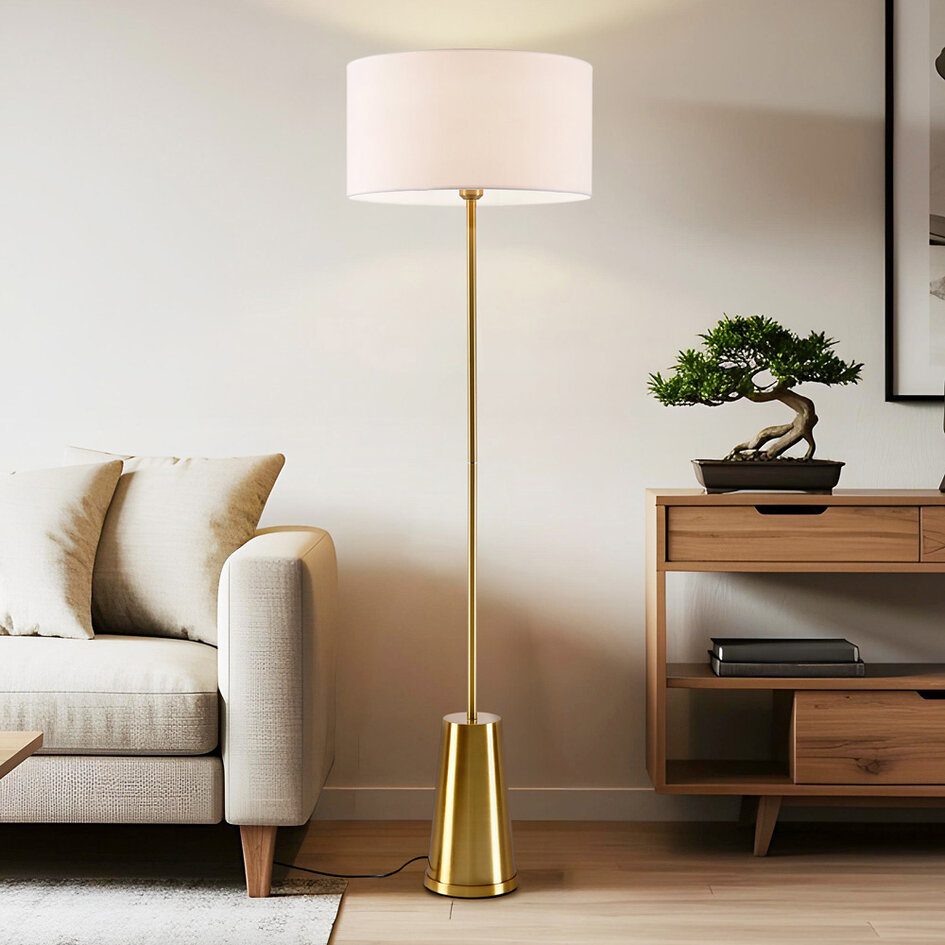 Standlampe med stofskærm - Valya