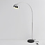 Bueformet standerlampe i krom - Bowie