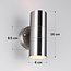 Udendørs spotlampe, 2 lyspunkter - Amy - rustfrit stål