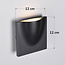 Moderne murlampe, sort -  Zack