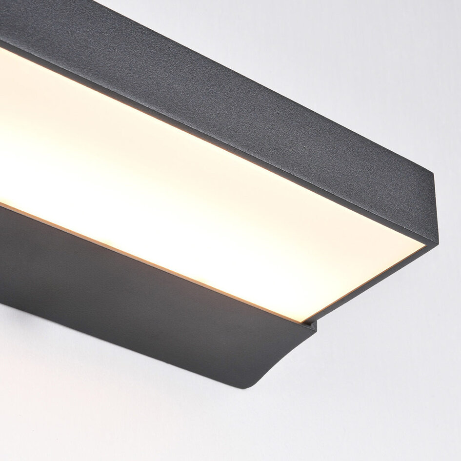Moderne udendørs LED-væglampe - Onyx - antracit