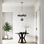 Glaskuglelampe / Loftlampe med fem store glaskugler med spejleffekt - Kenji - guld og mørkegrå