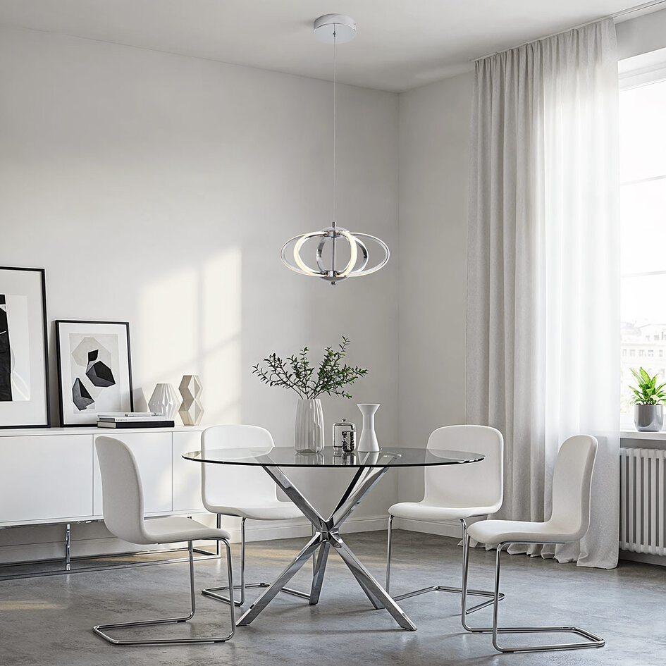 3-trins dæmpbar LED-pendel - Yinthe - krom