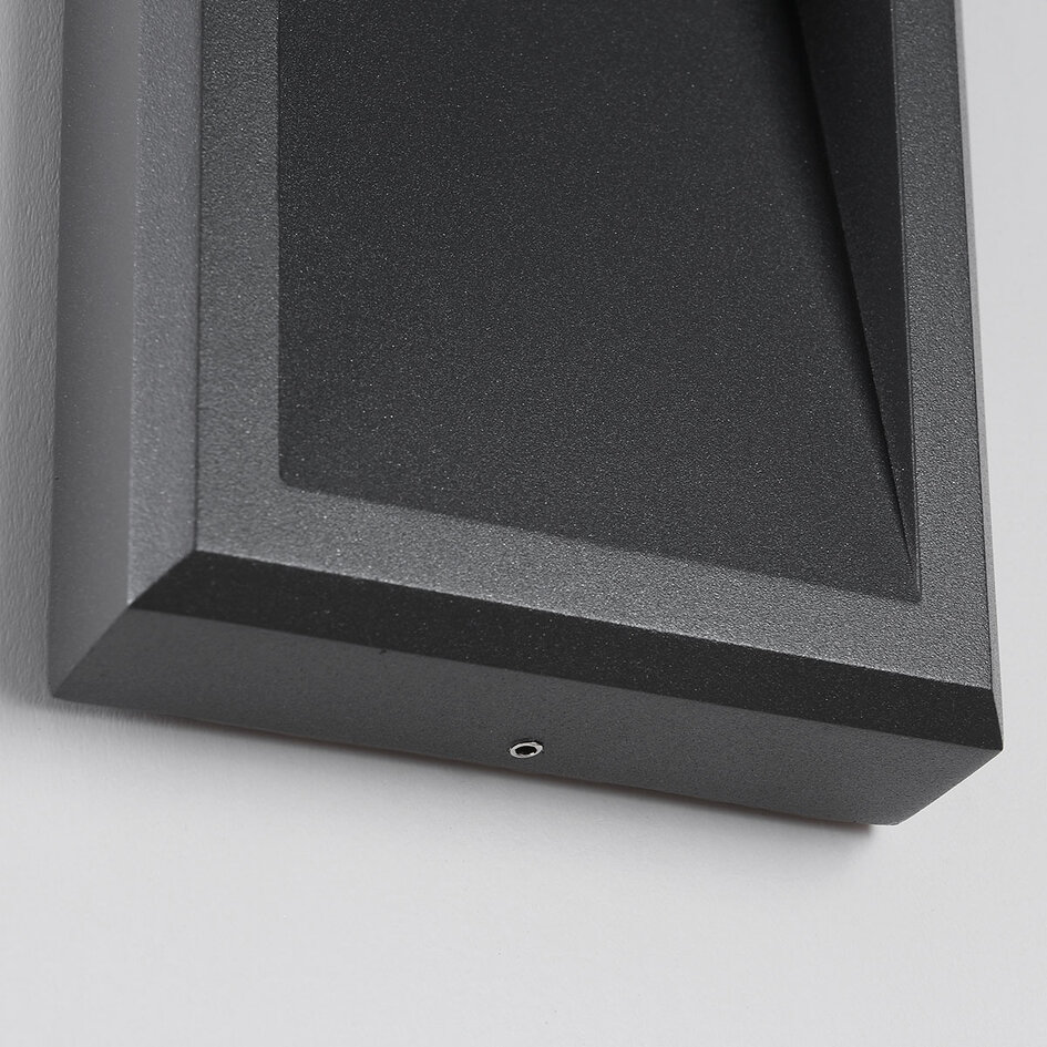 Minimalistisk LED-væglampe, udendørs - Pierre - antracit
