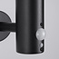 Moderne væghængt solcellelampe med sensor - Dimmy - sort