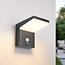Moderne solcellelampe med sensor, væghængt - Halo - sort
