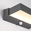 Moderne udendørs LED-væglampe + sensor - Onyx - antracit