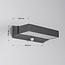 Moderne udendørs LED-væglampe + sensor - Onyx - antracit