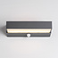 Moderne udendørs LED-væglampe + sensor - Onyx - antracit