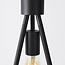 Bordlampe med synlig pære - Tenda - sort