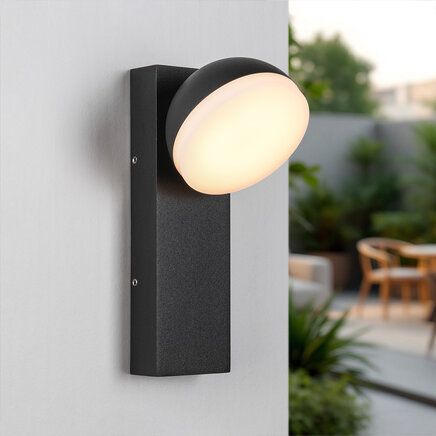 Udendørs LED-væglampe IP54 - Sil - sort