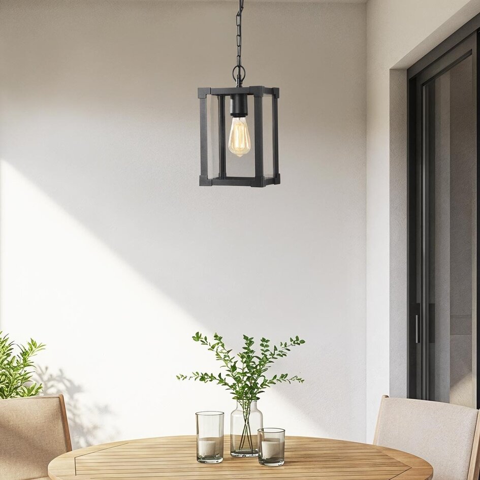 Udendørs loftlampe i industriel stil - Joya - sort