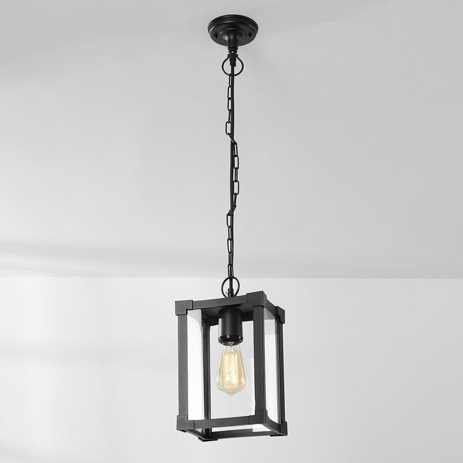 Udendørs loftlampe i industriel stil - Joya - sort