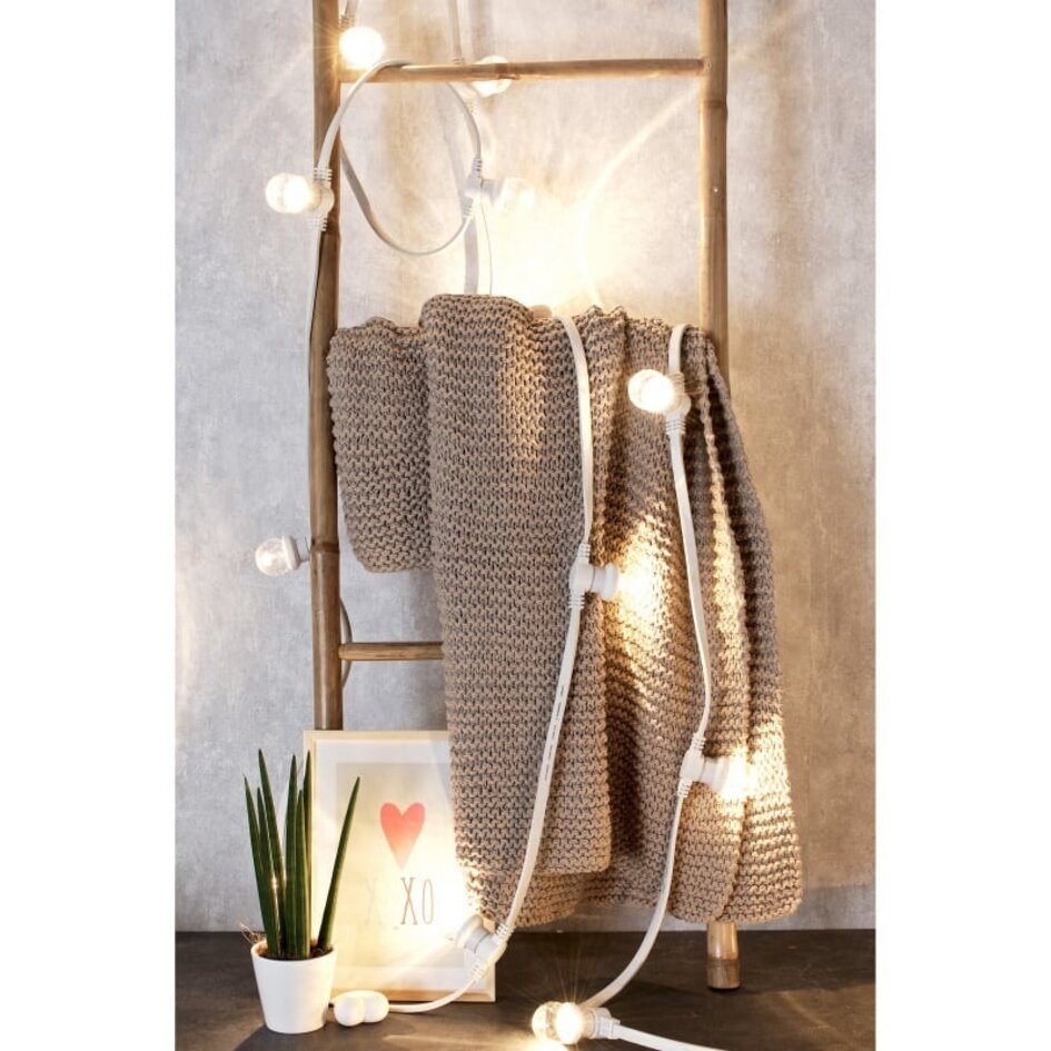 Party lyskæde - Sæt inkl. LED-pærer - 1 watt / hvid