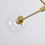 Loftslampe med 7 glaskupler - Melodie - guld og transparent