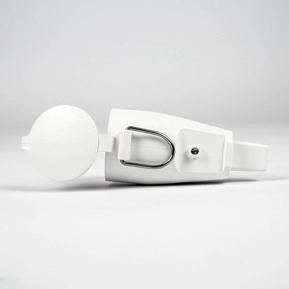 Løst hunstik til party lyskæder - med dæksel - hvid