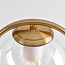Designer bordlampe med transparent kugle og gylden ring - George