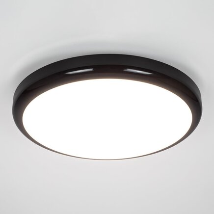 Plafond inkl. nødbelysning  - 15 watt + CCT switch (3000K/4000K/6500K), sort